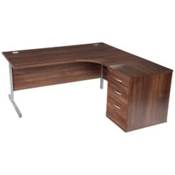 Karbon K1 Ergonomic Cantilever Office Desks With 600D Desk End Pedestal -Office Comfort 106881