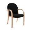 Lincoln Wooden Frame Fabric Stacking Chair With Arms -Office Comfort 106958