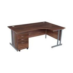 Karbon K3 Ergonomic Deluxe Cantilever Desk With Tall Under Desk Mobile Pedestal -Office Comfort 107287