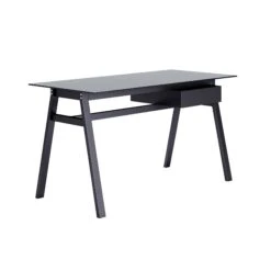 Iconic Glass Home Office Desk Single Drawer